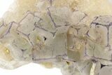 Purple Edge Fluorite Crystal Cluster - Qinglong Mine, China #205483-3